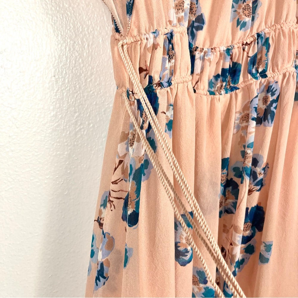 Ulla Johnson Luisa Pink Floral Silk Tassel Cap Sleeve Handkerchief Dress Size 4 - Picture 6 of 9